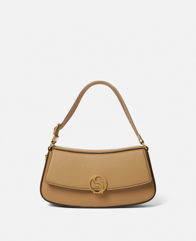 Stella Mccartney S-wave Shoulder Bag In Camel