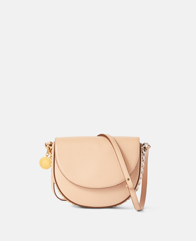 Stella Mccartney Frayme Medium Flap Shoulder Bag In Powder