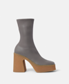Stella Mccartney Skyla Chunky Platform Ankle Boots In Grey