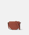 Stella Mccartney Frayme Small Flap Shoulder Bag In Brick