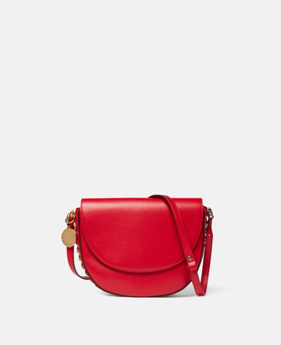 Stella Mccartney Frayme Medium Flap Shoulder Bag In Bright Red