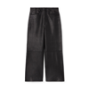 Proenza Schouler Black  White Label Straight Leather Pants In Black