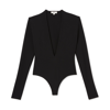 Agolde Zena Bodysuit Black In Black