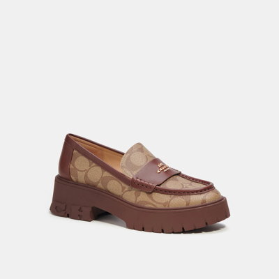Coach Outlet Ruthie Loafer In Signature Canvas In Brown