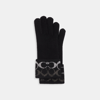 COACH OUTLET SIGNATURE METALLIC KNIT GLOVES