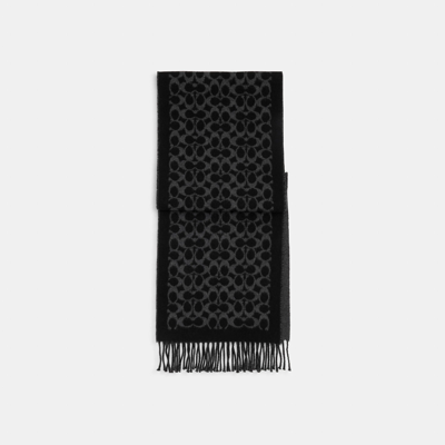 Coach Outlet Signature Bicolor Muffler In Black