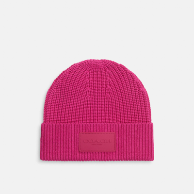 Coach Outlet Knit Beanie In Pink