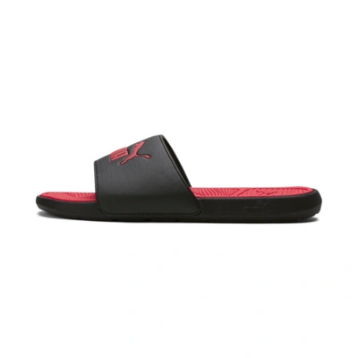 Puma Cool Cat 2.0 Men's Slides In Black- Red- Red