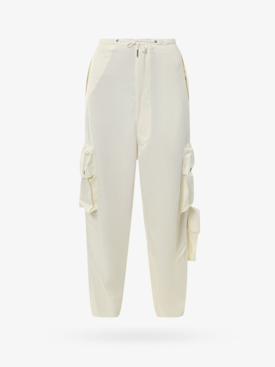 Darkpark Blair Low-rise Baggy Cargo Pants In Ivory