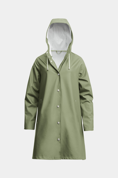 Stutterheim Mosebacke Lightweight Raincoat In Desert Green