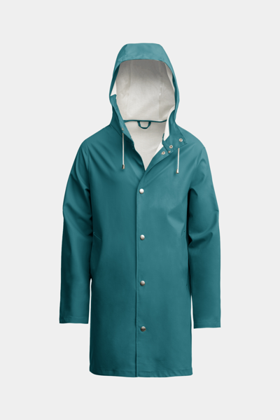 Stutterheim Stockholm Lightweight Raincoat In Petrol Blue