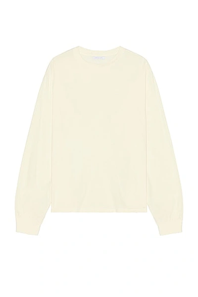 John Elliott Folsom Cropped Ls Tee In Vintage White