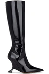 Bottega Veneta Rocket Sculptural Knee High Boots In Black
