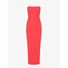 Skims Red Fits Everybody Tube Maxi Dress In Poppy