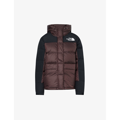 The North Face Womens Coal Brown-tnf Black Himalayan Logo-embroidered Shell-down Jacket