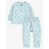 The Little Tailor Blue Bunny Long-sleeve Cotton-jersey Tracksuit 3-24 Months In Blue