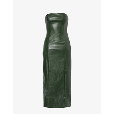 4th & Reckless Karina Strapless Woven Midi Dress In Green | ModeSens