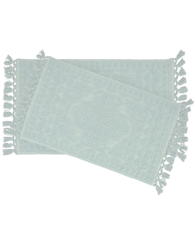 French Connection Nellore 2pc Fringe Cotton Bath Rug Set