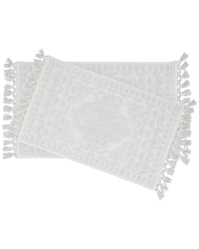 French Connection Nellore 2pc Fringe Cotton Bath Rug Set