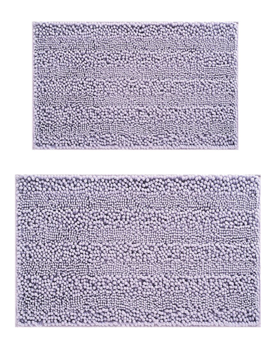 Laura Ashley Astor 2pc Chenille Bath Mat Set In Wisteria Purple