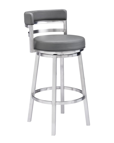 Armen Living Titana 26 Counter Height Bar Stool In Grey