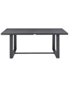 Armen Living Menorca Outdoor Patio Dining Table In Grey