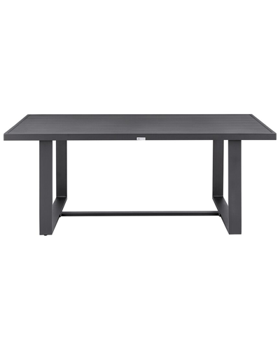 Armen Living Menorca Outdoor Patio Dining Table In Grey