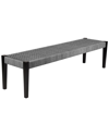 Armen Living Camino Indoor Outdoor Dining Bench In Grey