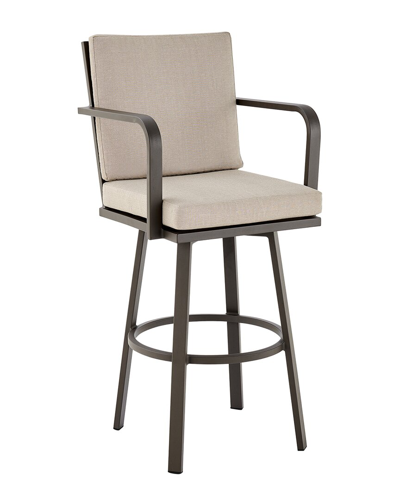 Armen Living Don 30 Outdoor Patio Bar Stool In Brown