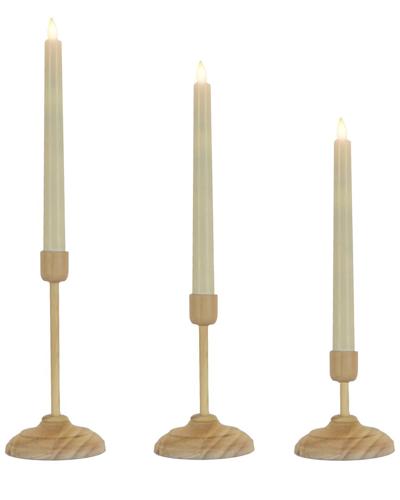 Hgtv Heritage Real Flameless Led Candle In Beige