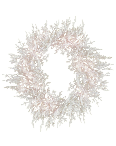 Hgtv 30in Christmas By The Sea Wreath In Coral