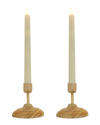 Hgtv 12in Heritage Flameless Led Window Candles In Beige