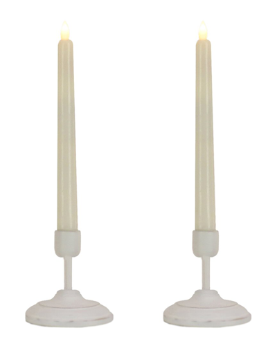 Hgtv 12in Heritage Flameless Led Window Candles In White