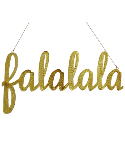 Hgtv 19in Falalala Decorative Sign In Gold