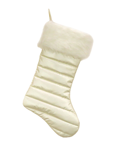 Hgtv 20in Puffy Coat Stocking In Ivory