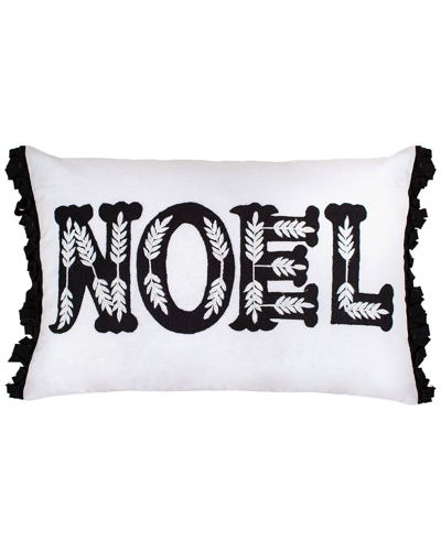 Hgtv 14x22 Noel Embroidered Pillow In Grey