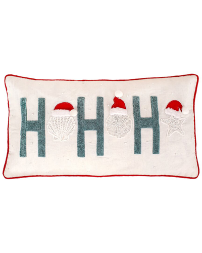 Hgtv 14x26 Ho Ho Ho Coastal Christmas Pillow In Beige