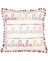 Hgtv 18x18 Falala Embroidered Pillow In Multicolor