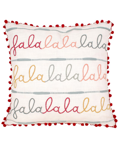 Hgtv 18x18 Falala Embroidered Pillow In Multicolor