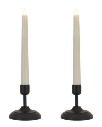 Hgtv 12in Heritage Flameless Led Window Candles In Black