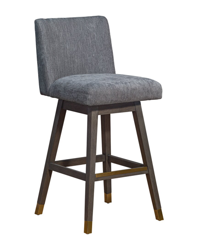 Armen Living Basila Swivel Bar Stool In Grey