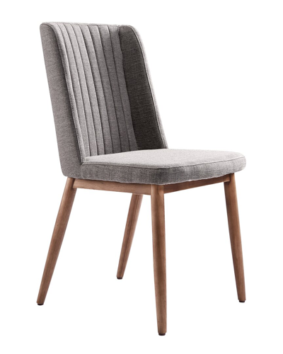 Armen Living Wade Mid-century Dining Chair In Grey
