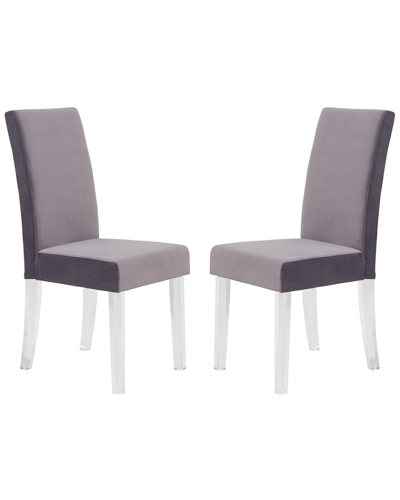 Armen Living Dalia Modern And Contemporary Dining Chair In Grey
