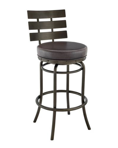 Armen Living Natya Swivel Bar Stool In Brown