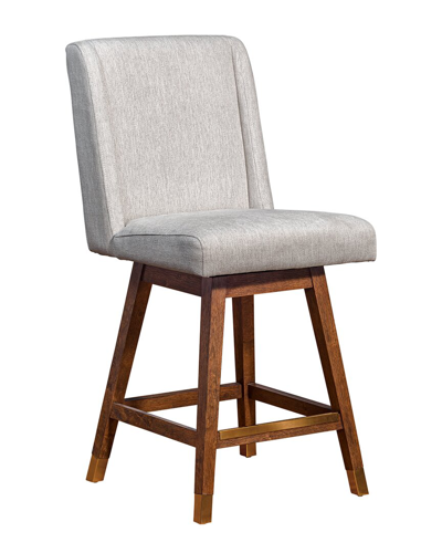 Armen Living Stancoste Swivel Counter Stool In Beige