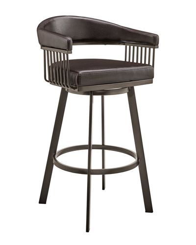 Armen Living Bronson 25 Counter Height Bar Stool In Brown