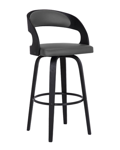 Armen Living Shelly 30 Bar Height Bar Stool In Grey