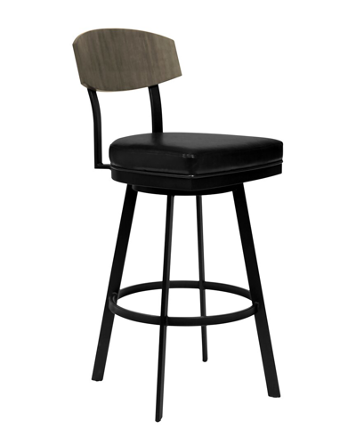 Armen Living Frisco 30 Bar Height Barstool In Black