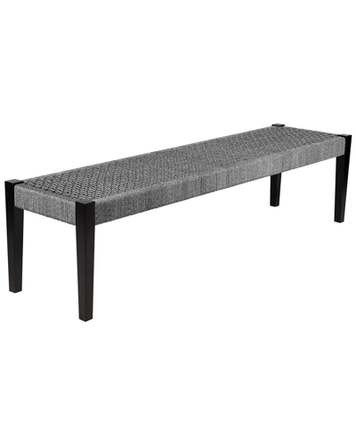 Armen Living Camino Indoor Outdoor Dining Bench In Grey