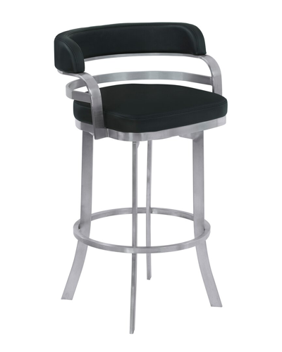 Armen Living Prinz 30 Bar Height Bar Stool In Black